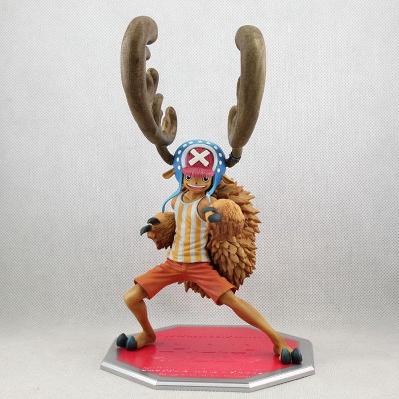 23cm One Piece Anime Figure Strengthen Chopper GK Model Battle Scene Toys Ornament Kids Birthday Gift