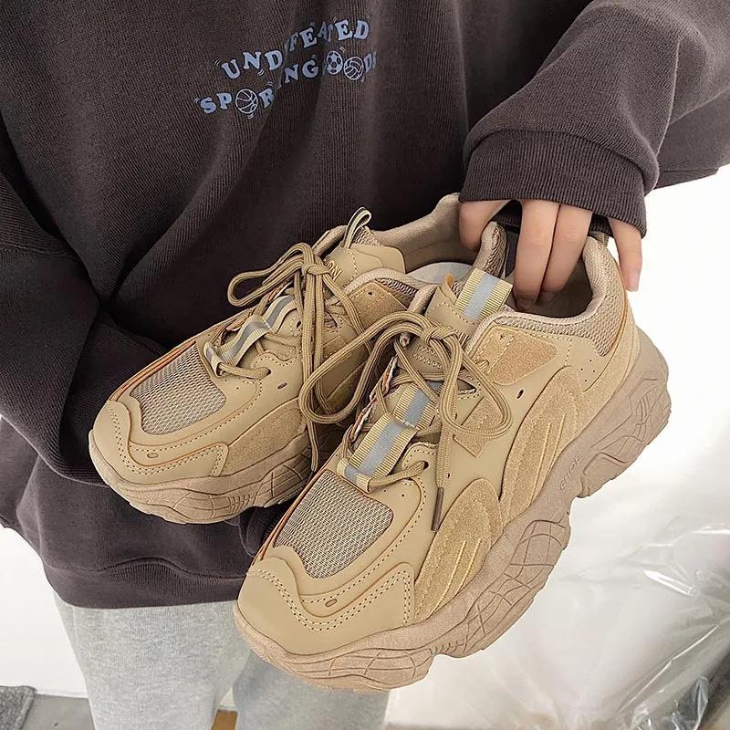 Sneakers For Men Fashion Lace up platform Dad Shoes White Breathable comfortable Male Sport Running Shoes zapatillas 2025