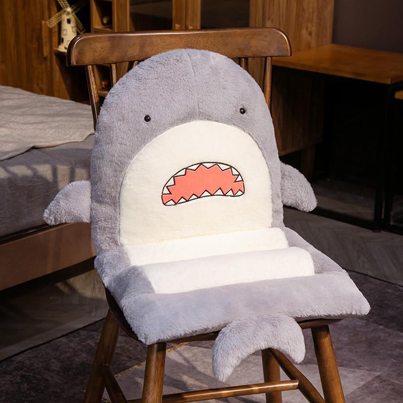 Adorable Shark Cartoon Design Plush Seat Cushion For School And Use Offices