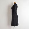 French Simplicity New Arrival Pure Color Half Collar Knitting Dress Women's Clothing Silm Slim Looking Mid Length Long Length Bodycon Dress