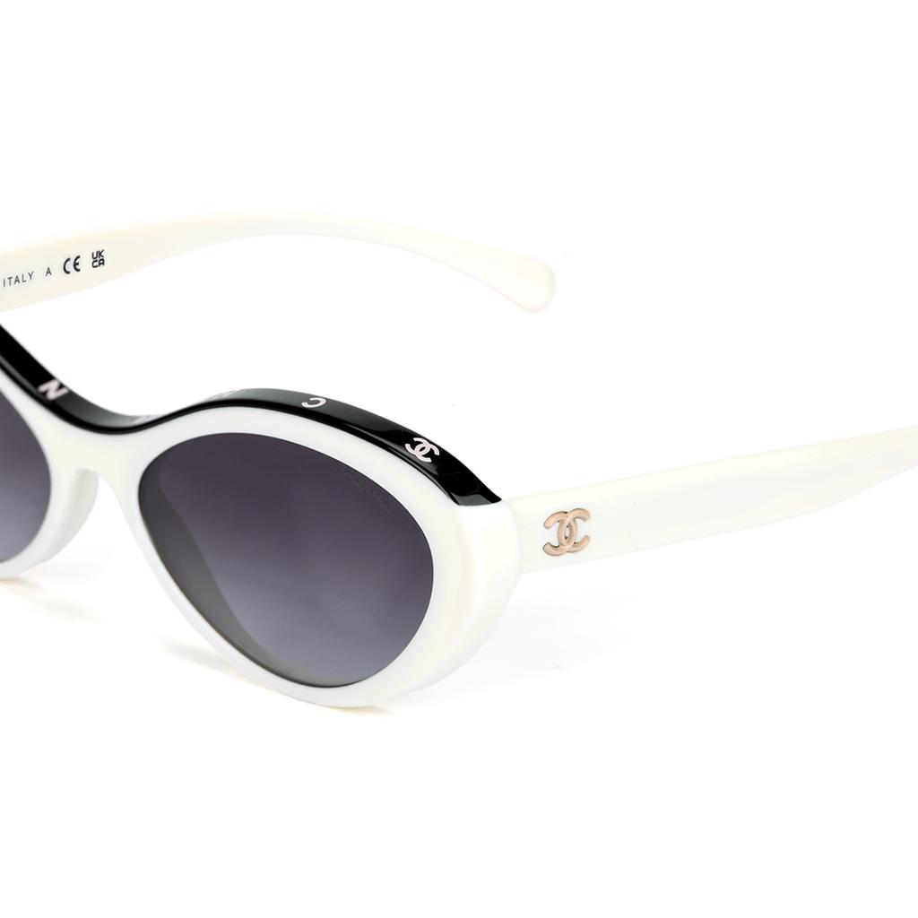 Chanel Full Frame Cat Eye Sunglasses Women Sunglasses White CH5416-C1763-/S6