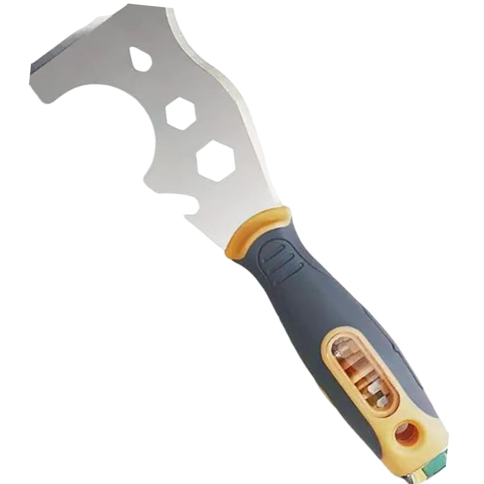 

16 Function Stainless Steel Putty Scraping Tool Featuring Comfort Grip Handle Suitable For Extended Use In Construction 1 жёлтый