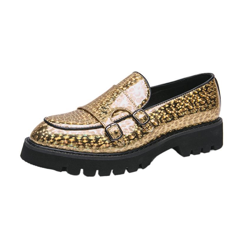 Grote maat glanzende leren schoenen heren 2025 lente en herfst nieuw Britse heren business casual leren schoenen maat 37-46