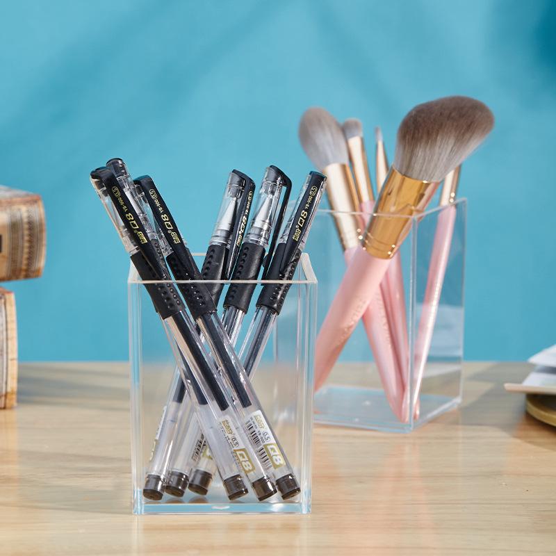 Contenitore per Pennelli da Trucco Acrilico Trasparente Secchiello per Pennelli da Dormitorio Pennello per Sopracciglia Rossetto Toeletta Scatola per Cosmetici da Tavolo