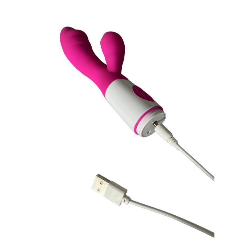 Doppelt vibrierender Massagestab für Frauen – wiederaufladbares Sexspielzeug
