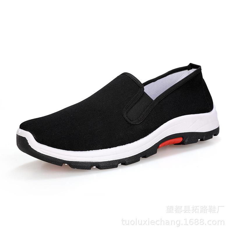 

New old Beijing cloth shoes men s non-slip soft-soled work shoes mountaineering sole cloth shoes lazy one pedal old man shoes men 38