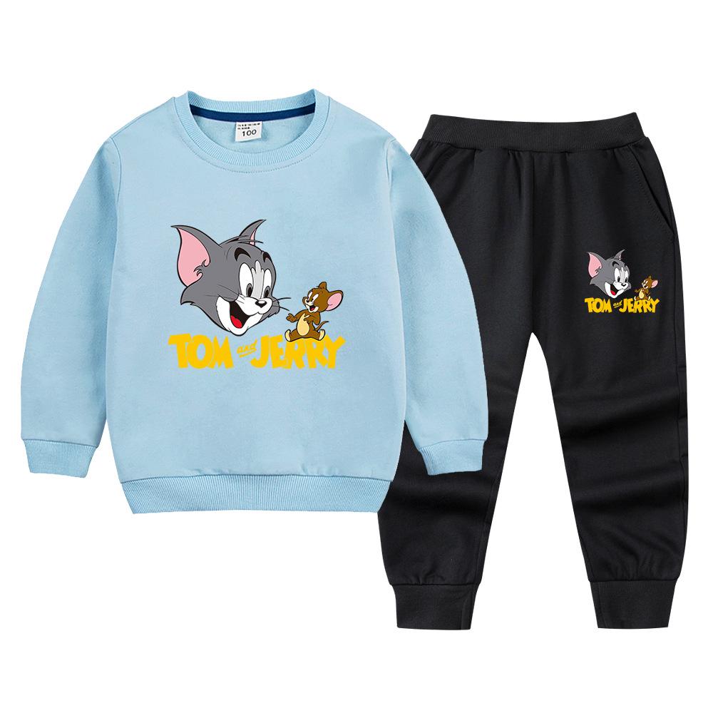 Autumn 2022 Kids' Sweatshirt and Pants Set: Stylish Casual Two-Piece for Boys and Girls