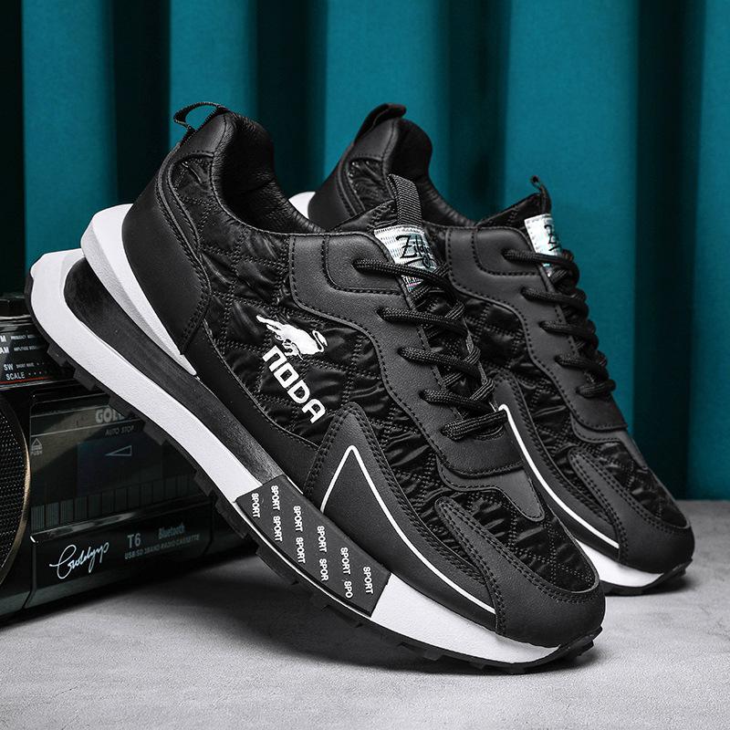 

Dad Shoes Men s 2025 New Autumn and Winter Sports Casual Running Versatile Height Increasing Thick-soled Wear-resistant Forrest Gump Men s Shoes 44 чёрный