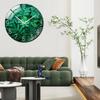 Ergocar silently scanned mechanical circular glass wall clock, suitable for living room, kitchen and office.