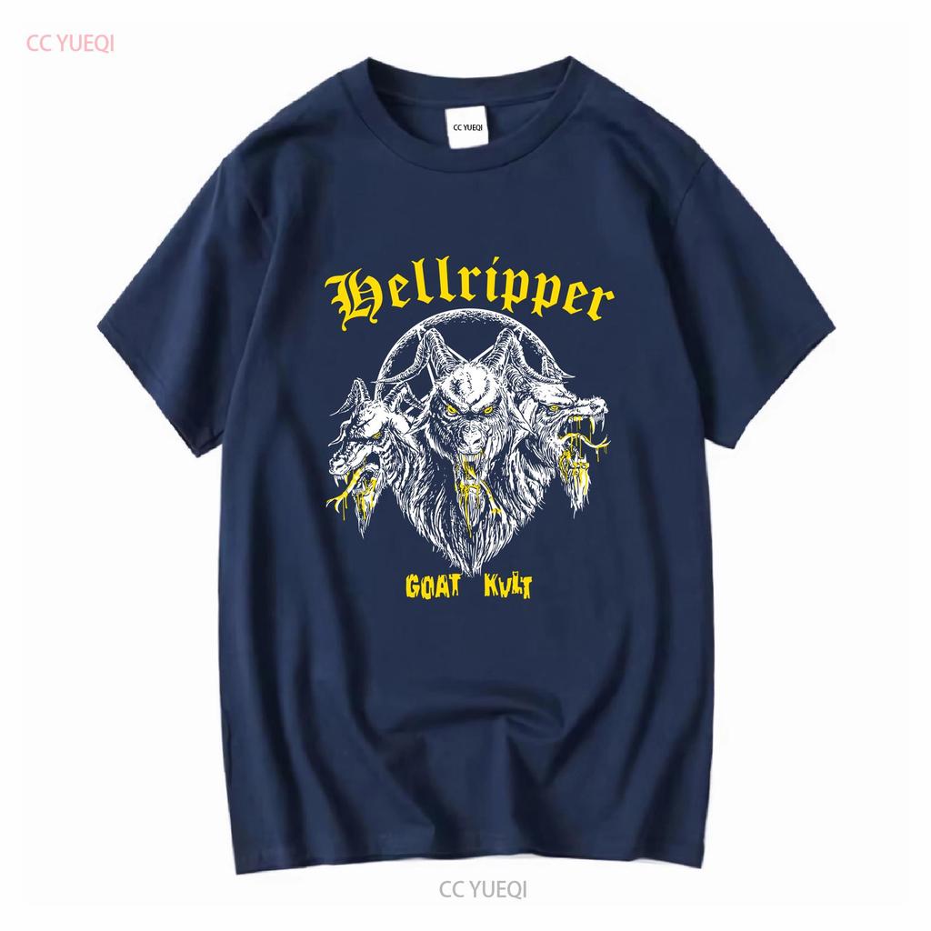 Hellripper Goat Kvlt T Shirt Rock Band S To 5XL Vintage Washed Slightly Soft Top For Everyday Wear Casual Unisex Versatile