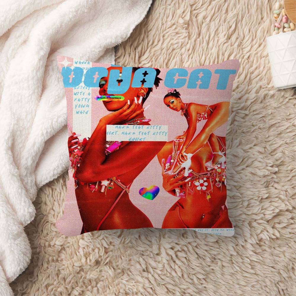 Newly Pop Rapper D-Doja C-Cat Single Pillow Cushion Cover Pillowcase Living Room Sofa Home Decor