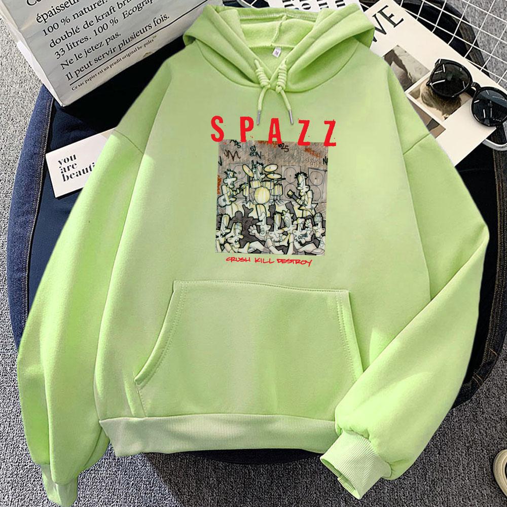 Sudaderas SPAZZ Crush Kille Destroy Cartoon Hoodies Graphic Printing Sweatshirts for Men/Women Round Neck Winter Warm Clothing