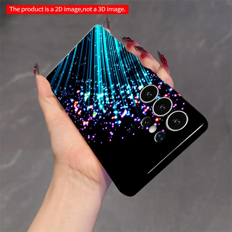 2DFlat Samsung Phone Case Fiber Optic Light Burst Phone Case Applicable To Galaxy S22 S23 S24 S25ULTRA S26 A12 A13 A14 A15 A16