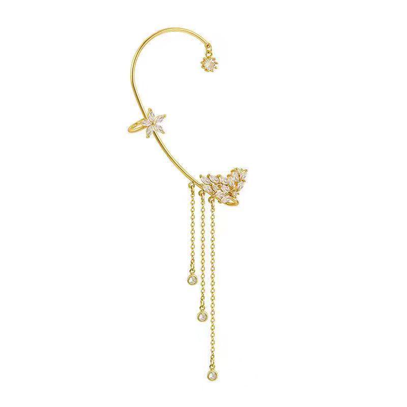 Non-pierced Ear Hook: Versatile, Anti-Drop Tassel Earrings and Fairy Ear Cuff for Spring Festival