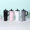 New 304 stainless steel thermos cup large capacity water cup straw cup cold car ice cup birthday gift