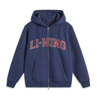 Li Ning Weekend Jugend Infrarot Wärme Antistatisch Antibakteriell Strickjacke Fleece Vielseitig Lässig Retro Langarm Sweatshirt AWDUA11-5