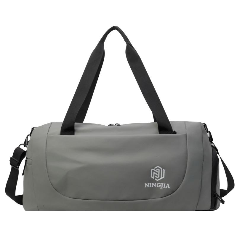 

Travel bag Large capacity fitness sports bag Men s portable business trip luggage bag Dry and wet separation Portable yoga bag серый