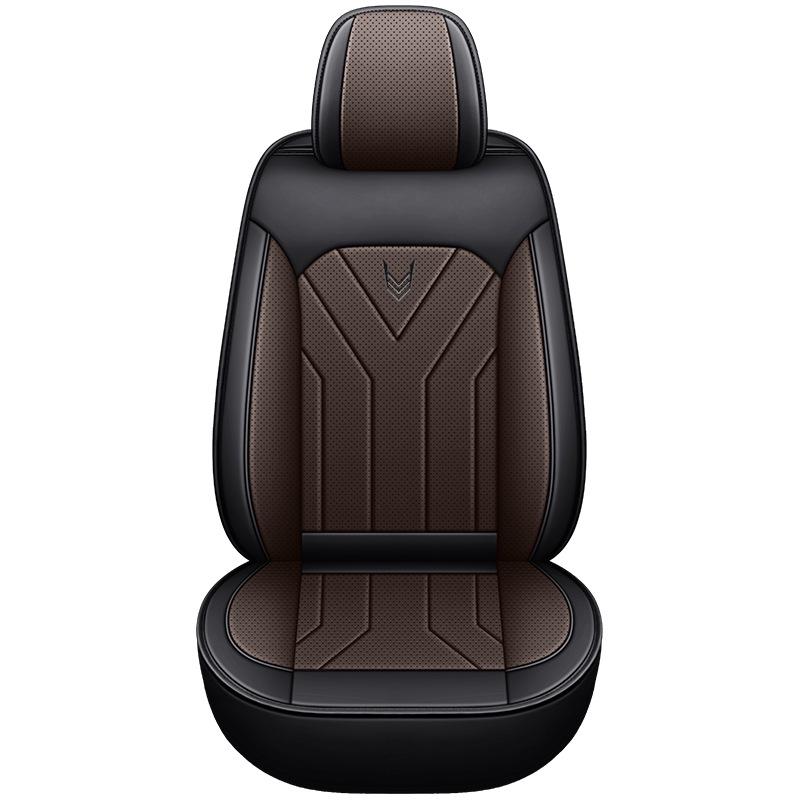 Universal Nappa Leather Car Seat Cushion and Cover - All-Season Full Surround Design