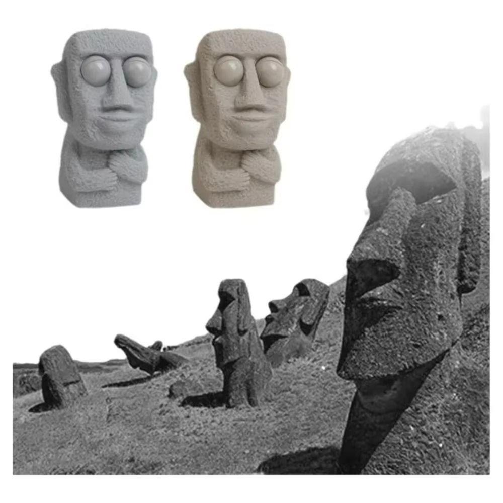 

Soft Material Squeeze Toy Stress Relief Slow Rebounds Toy New Moai Statue