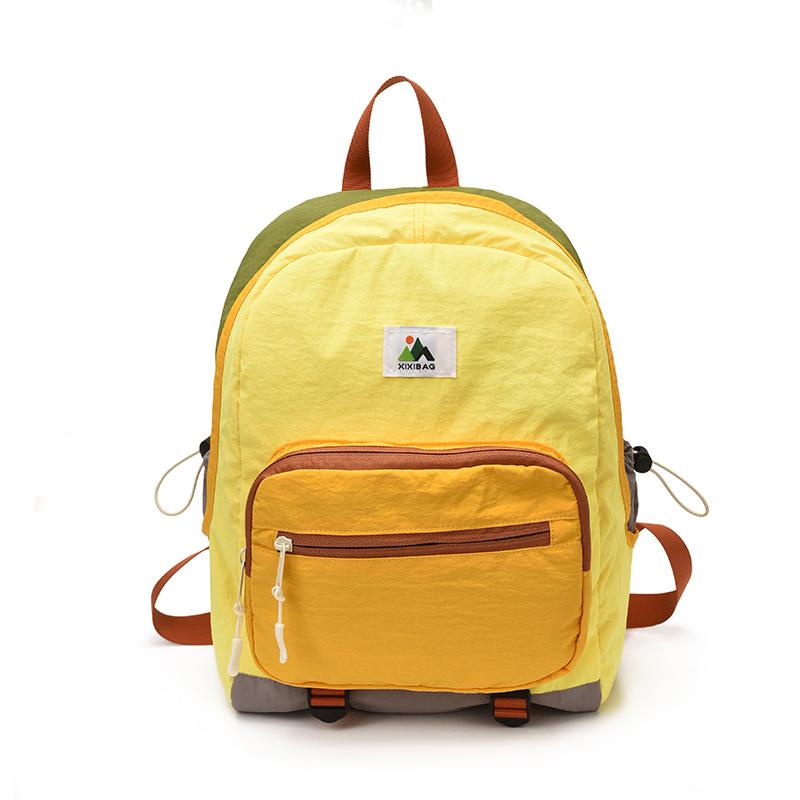 Schoolbag Kindergarten Elementary School Bag Korean Edition Fashion Contrast Color Boys and Girls Backpack Lightweight Travel Children's Backpack