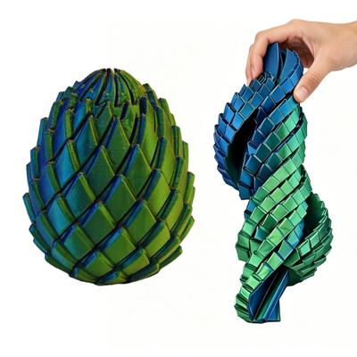 3D Printed Twisting Egg Toy Stress Relief Spiral Egg Toy Articulated Rotating Egg Fidget Spinner Desk Toy Easter Basket Stuffers Party
