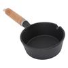 Egg Frying Pan Cast Iron   Wood Handle   Pre Seasoned Skillet for Indoor Outdoor Cooking