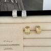 European & American C-Shaped Pleated Earrings: Retro, Luxurious, High-End Fashion Studs for Women