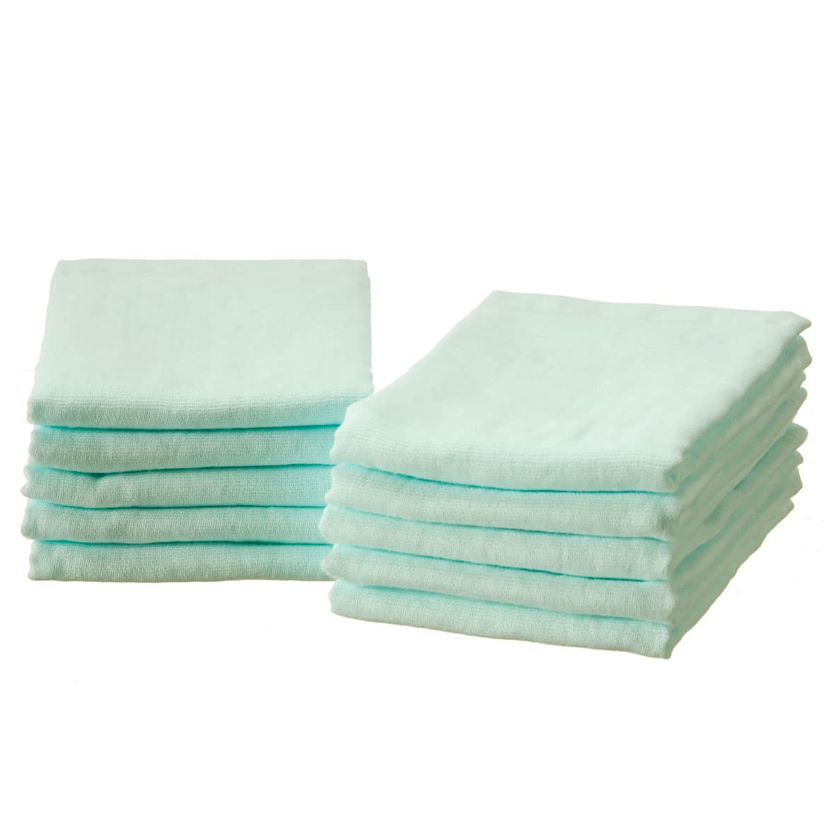 

Set of 10 Gauze Hand Made in Senshu Towels 32 x 33 Light Blue Towels, Single-Sided, Japan, (Approx. cm),