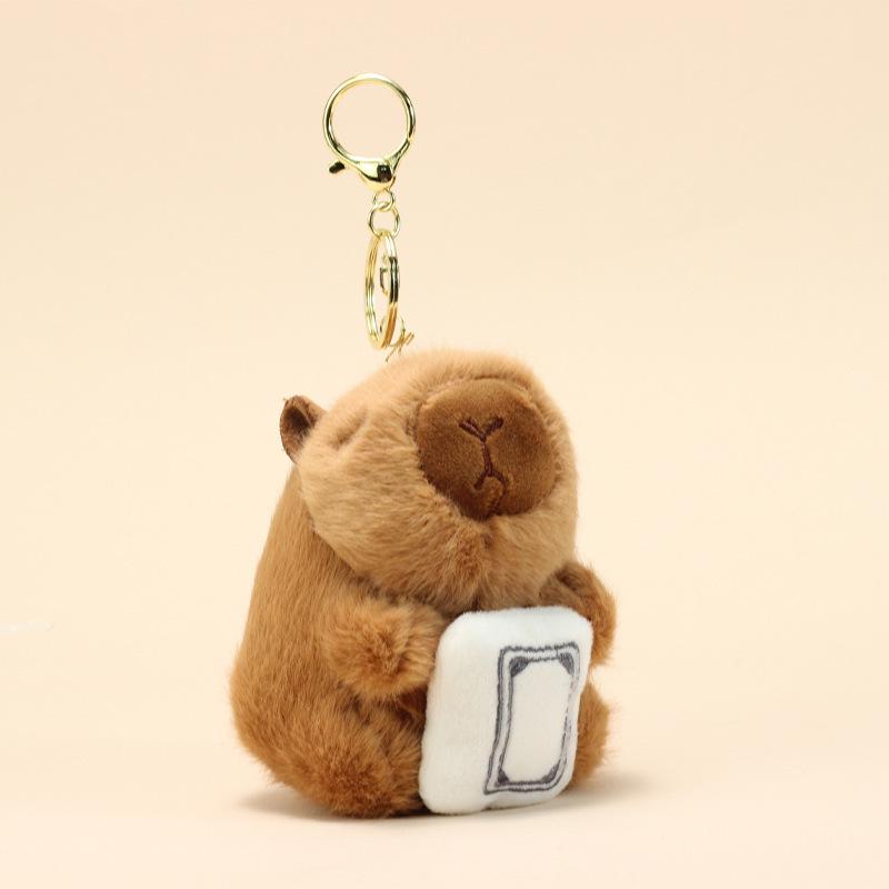 Capybara Plush Keychain Pendant – Cute Bag Ornament Toy Hanger