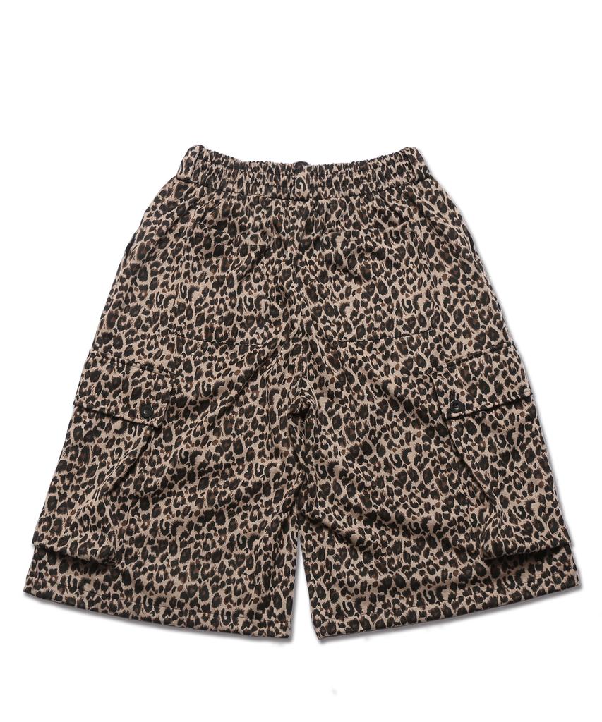 ROCKPSYCHO Leopard Bermuda Shorts Brown