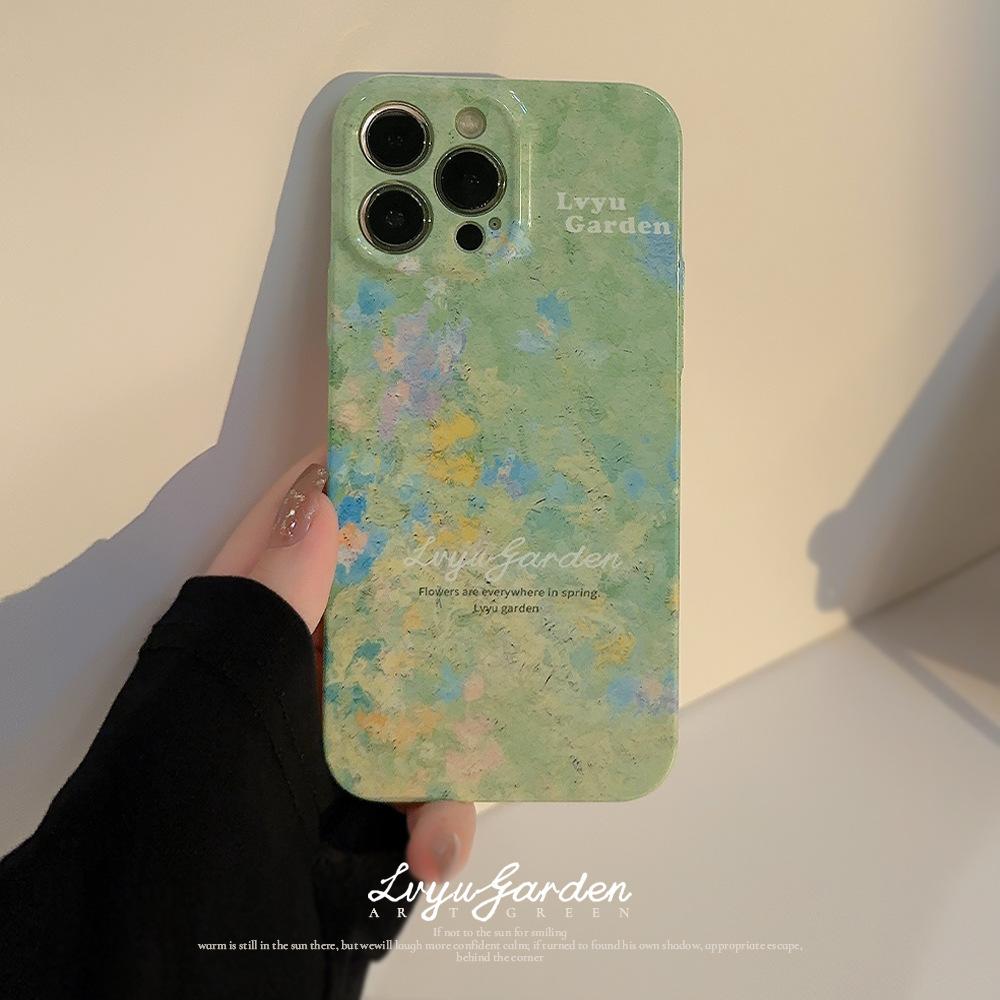 Natural Oil Painting Style Phone Case Suitable for iPhone 13, iPhone 15, iPhone 16 Pro Max
