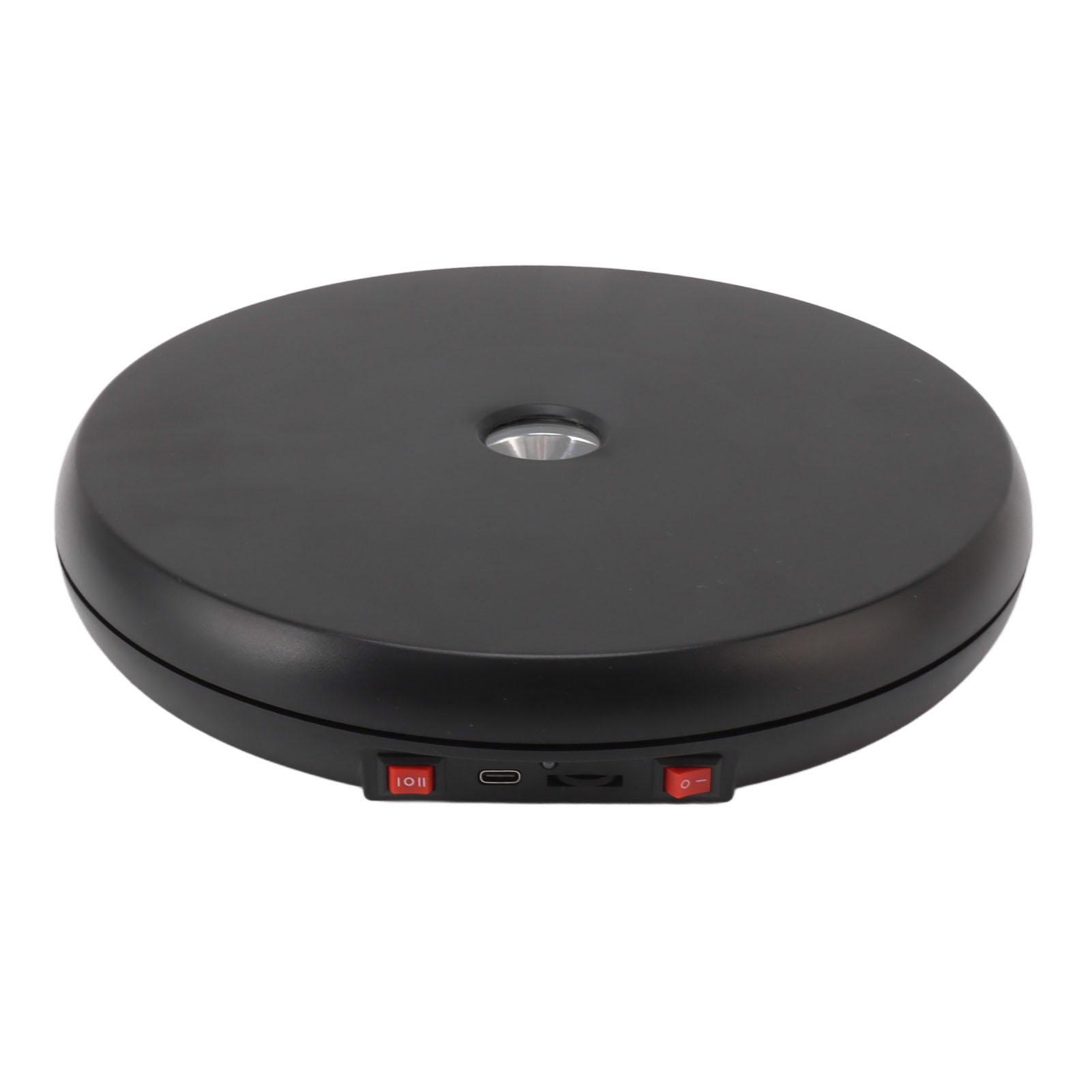 

Electric Rotating Display Table LED Light 25cm Noiseless 20kg Load Capacity Turntable Display Stand for Jewelry чёрный