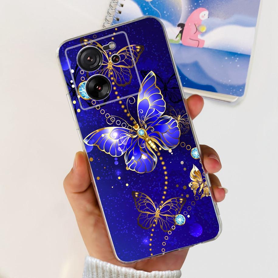 For Xiaomi 13T Pro Case Fashion Flowers Shockproof Soft Silicon Protector Clear Coque For Xiaomi 13T Phone Cases Mi 13TPro Funda