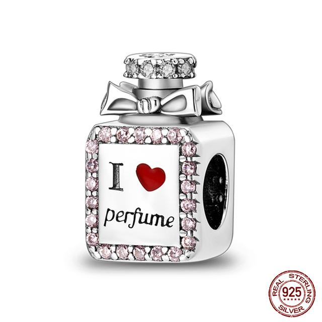 Fit Fasion 925 Bratara originala 100% argint 925 stralucitor colorat zircon Breloc inima margele cadou rafinat bijuterii DIY