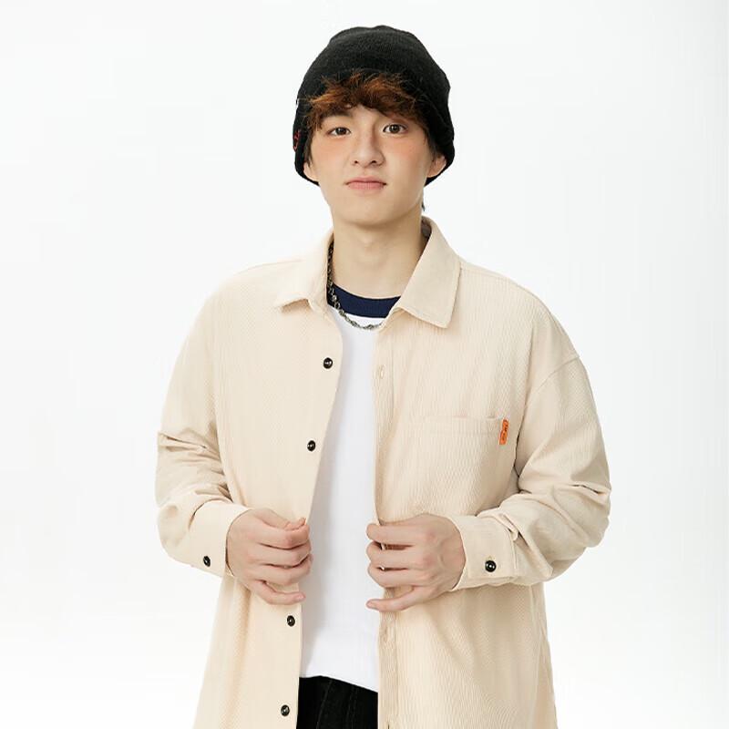 MINISO Men's Autumn Corduroy Long-Sleeved Shirt Jacket