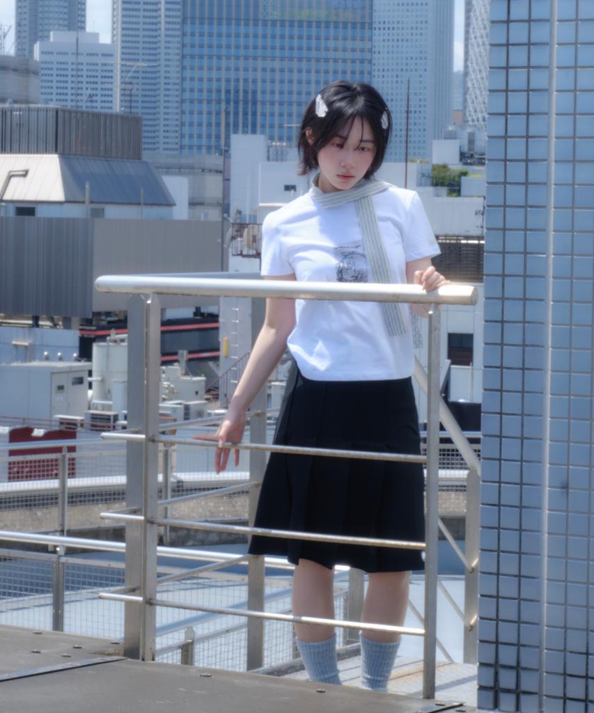Miyuki Miuki Pleated Midi Skirt (Black)