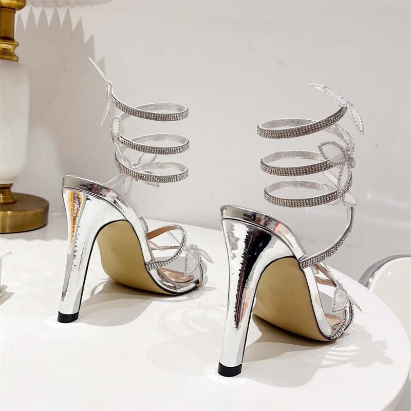 Mode Eilyken Mode Peep Toe Schmetterling Dünne Absätze Sandalen Damen Elegant Partykleid Sommer Damenschuhe Zapatillas De Mujer