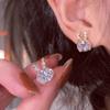 Niche Design Advanced New Synthetic Zircon Zircon Cute Bunny Stud Earrings Temperament Light Luxury Sweet Earrings Exquisite Ear Jewelry