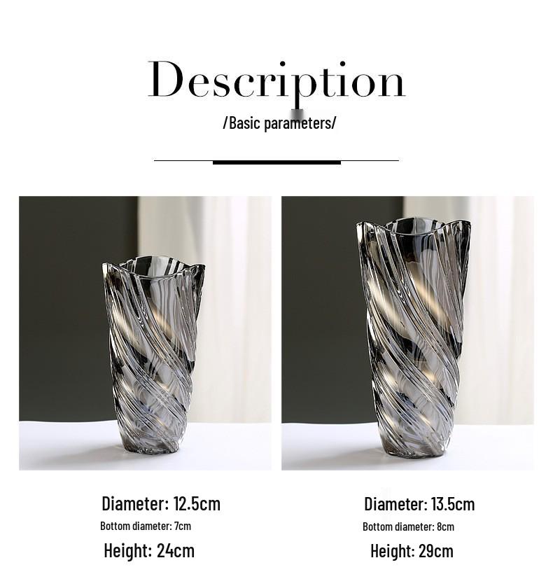 Bohemian Modern Clear Glass Vase for Home Decoration and Hydroponic Flower Arrangements in Living Room