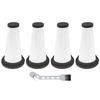 Replacement Pack Of 4 Filter Cartridges + 1 Cleaning Brush For Trucozie T350 Cordless Vacuum Cleaners