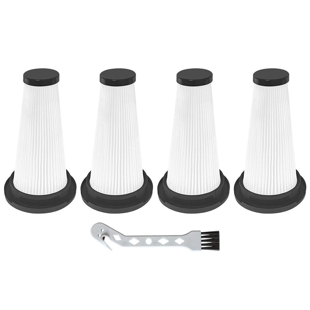 Replacement Pack Of 4 Filter Cartridges + 1 Cleaning Brush For Trucozie T350 Cordless Vacuum Cleaners