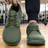 Men's Wide Toe Shoes Breathable Mesh Cushioning Lightweight Comfortable Sneakers Marathon Running Shoe Minimalist Big Foot Shoes