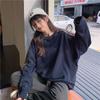 Autumn and Winter Sweatshirt Women Loose Striped Splicing Long Sleeve Tops Casual Versatile Female Winter Clothes Women