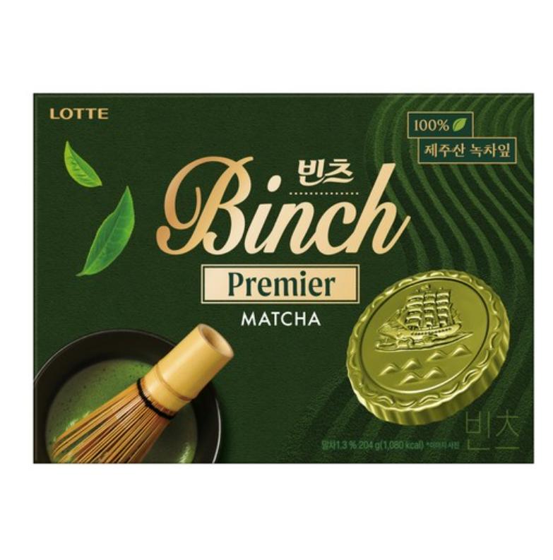Lotte Wellfood Vints Premier Matcha Chocolate Biscuit 204g