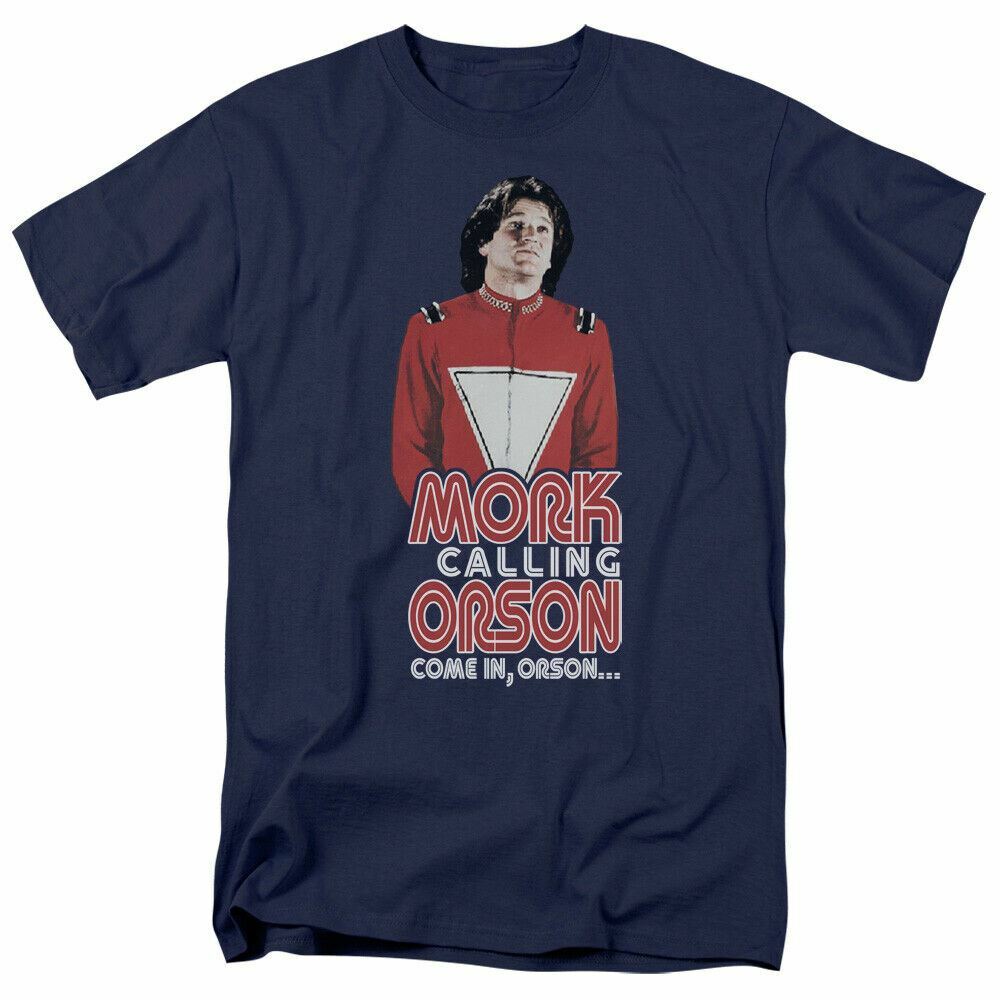 Mork and Mindy Come In Orson T Shirt Mens Licensed Classic TV Show Navy M