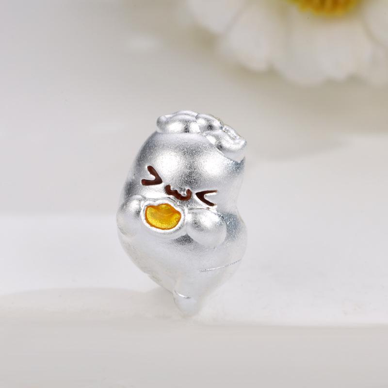 999 Sterling Silver Codonopsis Ginseng Bracelet Beads - DIY Chinese Herbal Series