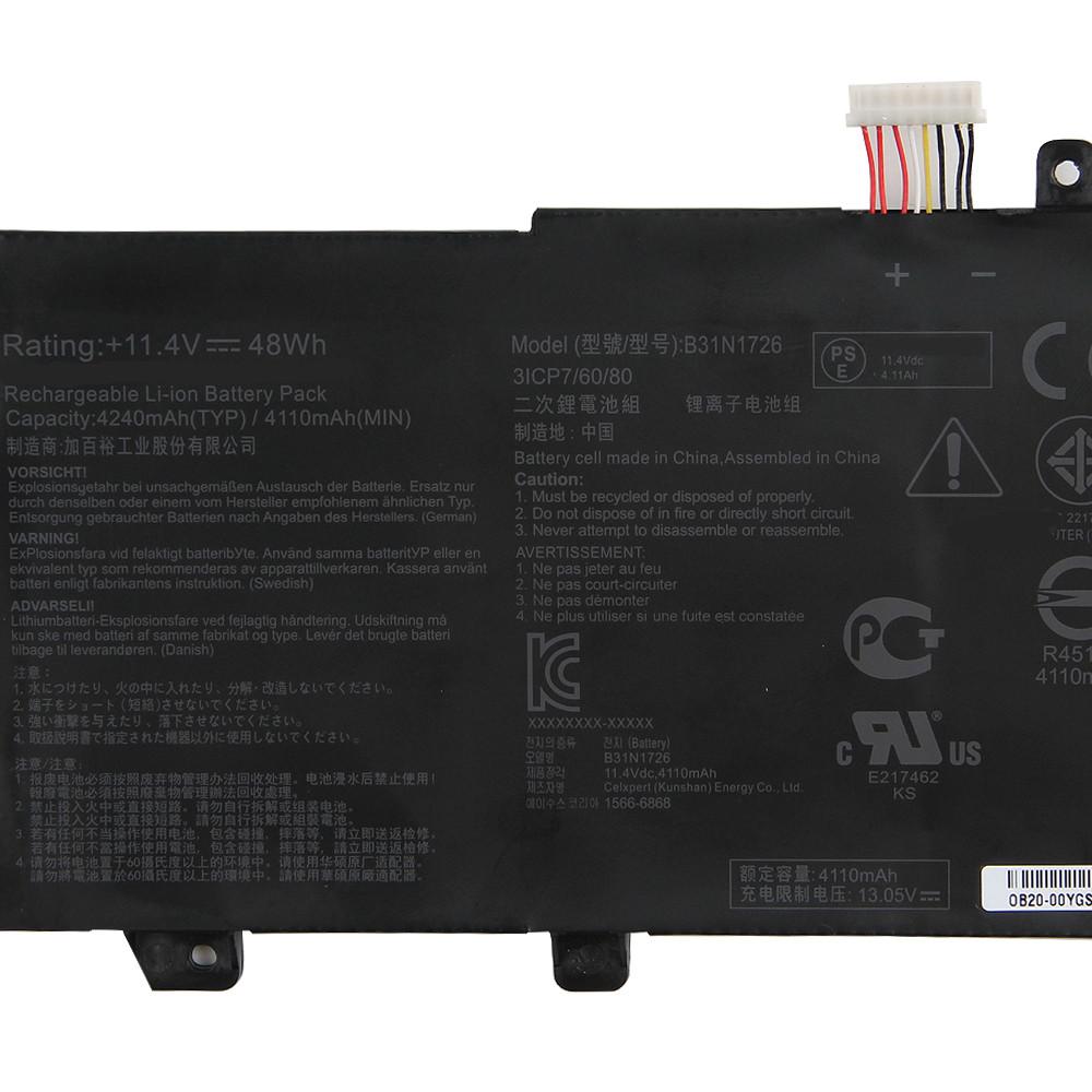 Replacement Laptop Battery B31N1726 For ASUS FX86 FX80G FX80GE/GD8750 FX95G FX505G FX504G FX86FE FX86FM FX505 4240mAh