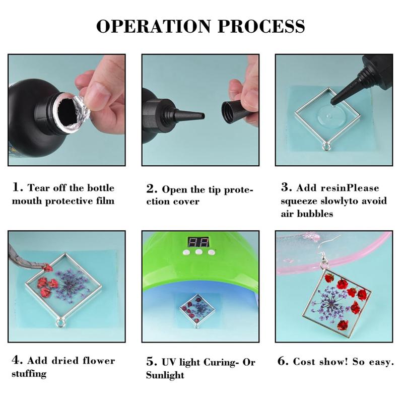 2025 Trend UV Resin 500G Transparent Ultraviolet Curing Resin For DIY UV Resin Jewelry Making