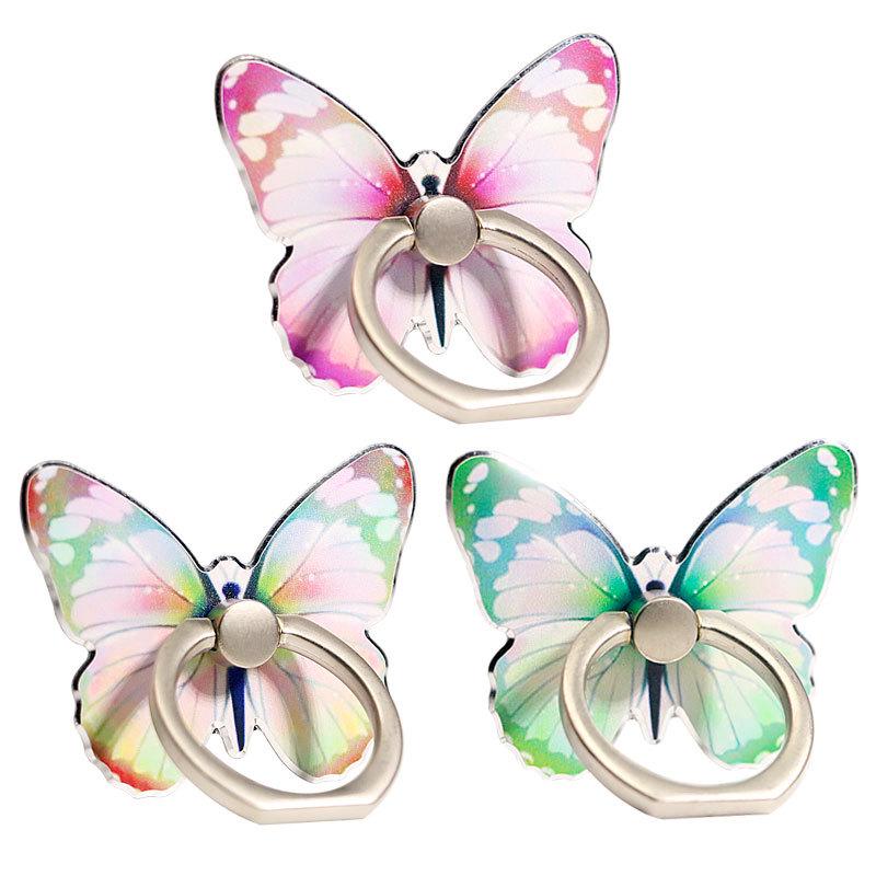 Butterfly Cartoon Ring Buckle Phone Stand - Cute & Creative for Women