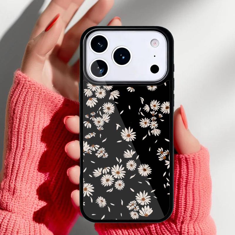 Daisy Flower Phone Case for iPhone 17 16 15 14 13 Pro Max Back Cover for 12 11 Pro Coque